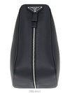 Triangle Logo Leather Backpack Black - PRADA - BALAAN 2