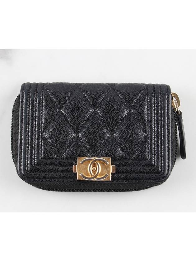 Caviar gold zipper card wallet - CHANEL - BALAAN 3