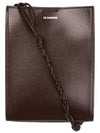 Tangle Small Leather Cross Bag Brown - JIL SANDER - BALAAN.
