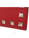 Rockstud Card Wallet Red - VALENTINO - BALAAN 5