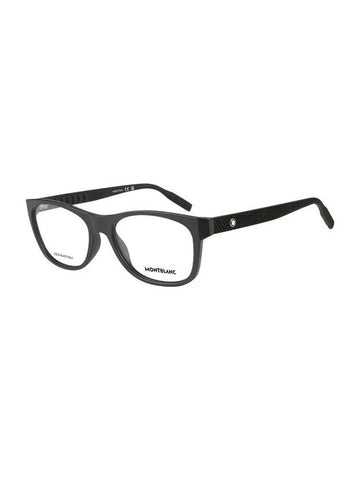 Rectangle Acetate Eyeglasses Black - MONTBLANC - BALAAN 1