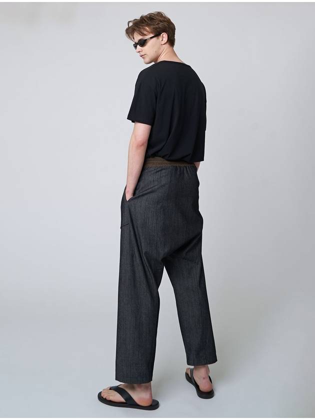 Denim Crop BaGGy Pants Black - ATHPLATFORM - BALAAN 7