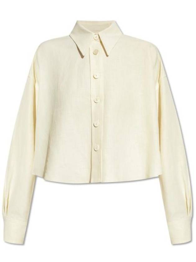 Relaxed Fitting Long Sleeve Shirt Cream - FABIANA FILIPPI - BALAAN 1