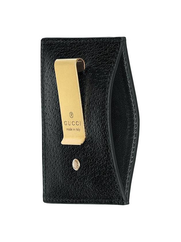 GG Marmont Leather Card Wallet Black - GUCCI - BALAAN 5