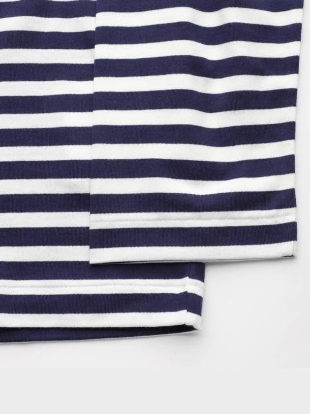 Play Small Heart Striped Long Sleeve T-Shirt Navy - COMME DES GARCONS - BALAAN 6