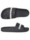 Logo Rubber Slippers Black - DSQUARED2 - BALAAN 1