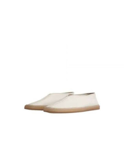 Piped Soft Leather Slip-On White - LEMAIRE - BALAAN 2