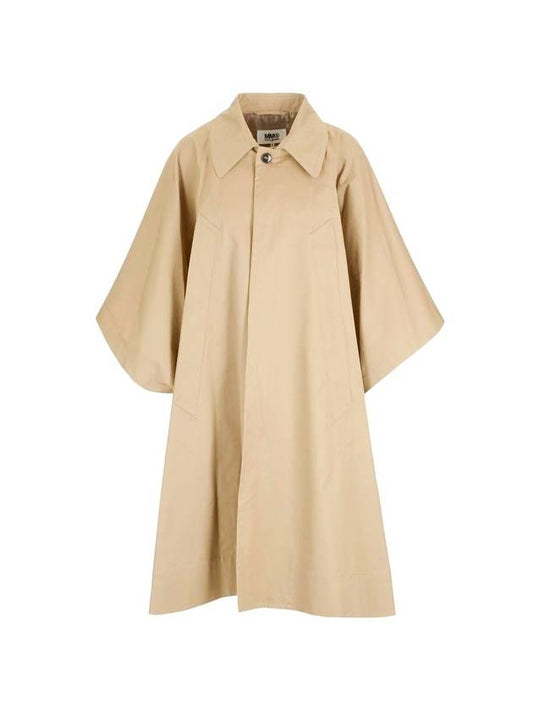 Overfit Cotton Trench Coat Beige - MAISON MARGIELA - BALAAN 1