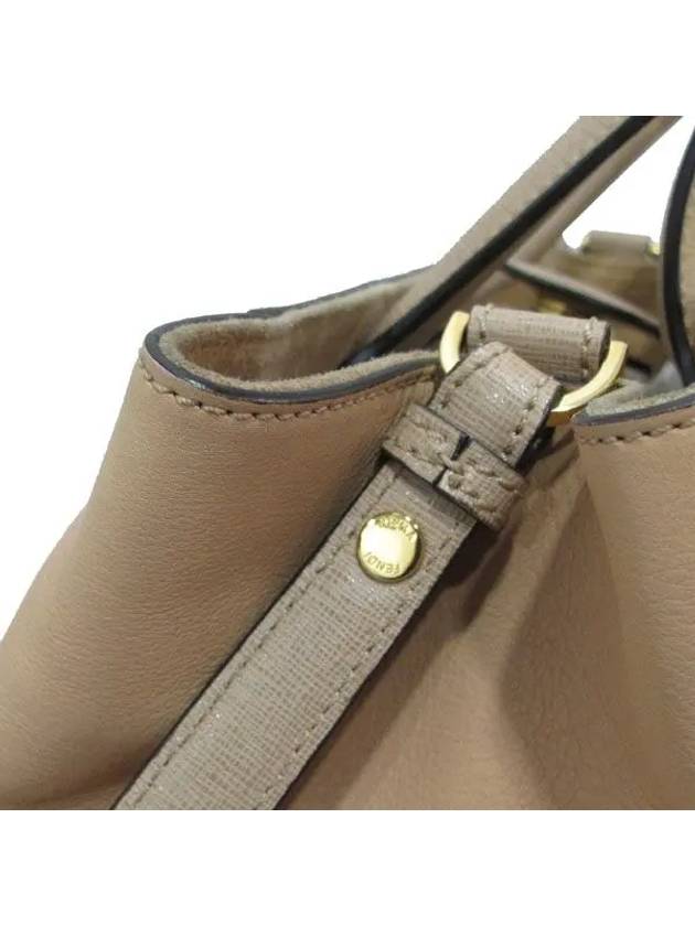 8BH250 Beige color leather toujour tote bag shoulder strap 2WAY - FENDI - BALAAN 4