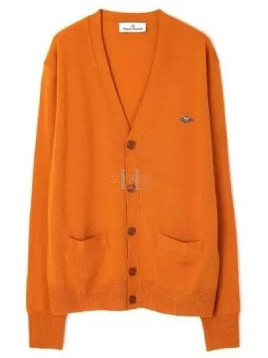 Embroidery Logo Fine Wool Cardigan Orange - VIVIENNE WESTWOOD - BALAAN 2