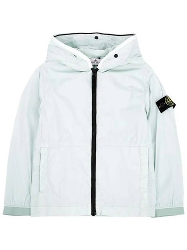 Stone Kids Waffen Patch Two Line Hooded Jacket Light Gray 781640332 V0061 - STONE ISLAND - BALAAN 1