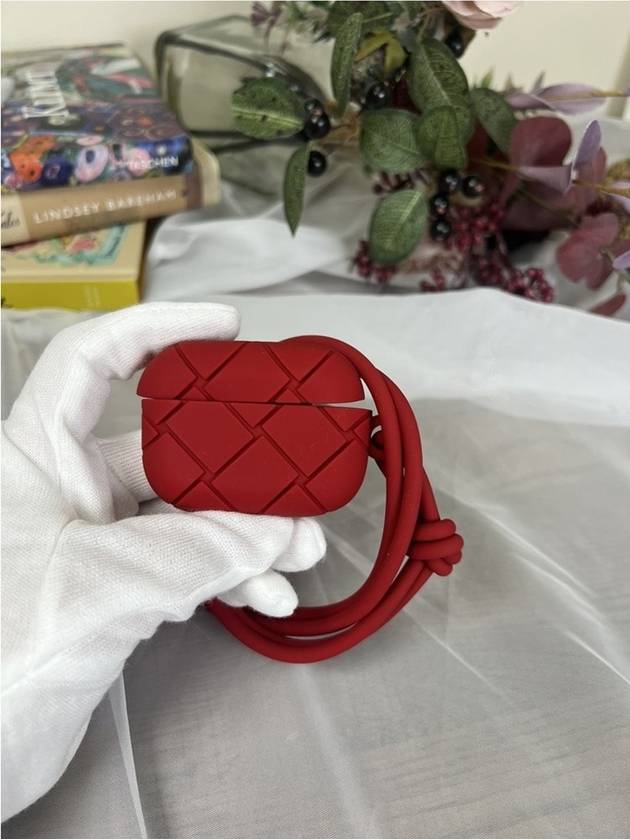 Intrecciato Airpod Pro Case Burgundy - BOTTEGA VENETA - BALAAN 4