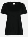 Vidal Embroidered Logo Cotton Short Sleeve T-Shirt Black - ISABEL MARANT - BALAAN 3