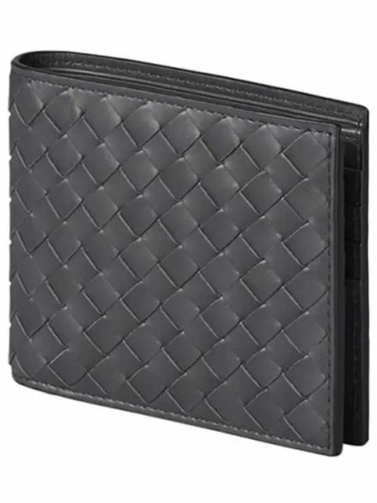 Weaving half wallet black gray 113993 - BOTTEGA VENETA - BALAAN 2