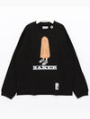 Maison MAISON Baker Printed Long Sleeve T-Shirt Black - MIHARA YASUHIRO - BALAAN 2