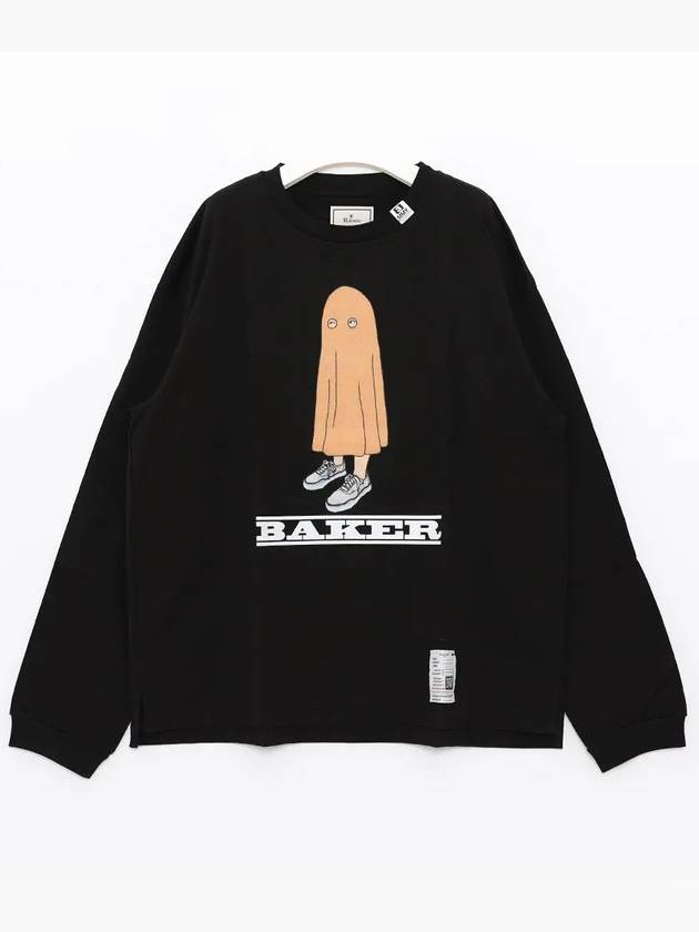 Maison MAISON Baker Printed Long Sleeve T-Shirt Black - MIHARA YASUHIRO - BALAAN 2