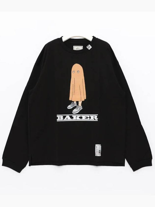 Baker Printed Long Sleeve T-Shirt Black - MIHARA YASUHIRO - BALAAN 2