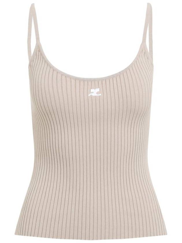 Logo Knit Sleeveless Cappuccino - COURREGES - BALAAN 2