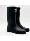 CC Logo Caoutchouc Rain Boots Black - CHANEL - BALAAN 3