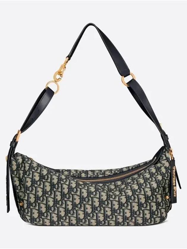 D-Journey Oblique Jacquard Medium Shoulder Bag Blue - DIOR - BALAAN 4