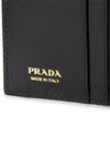 Small Leather Half Wallet Black - PRADA - BALAAN 6