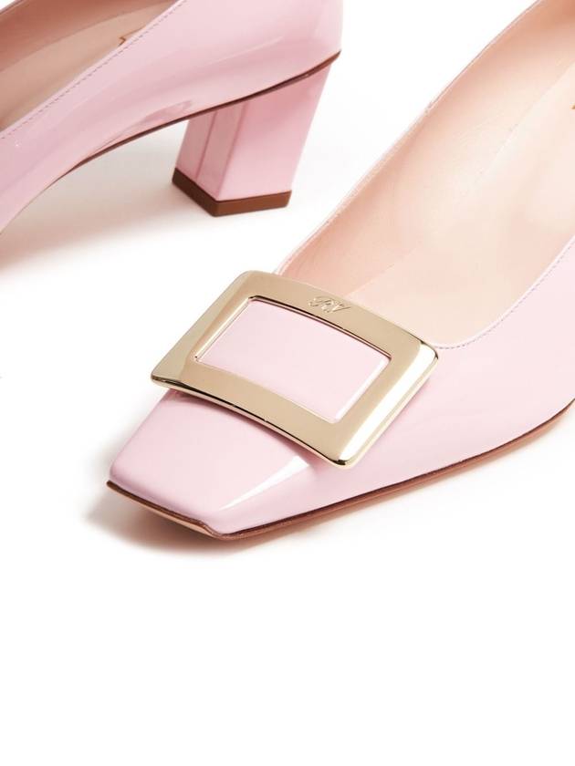 Women's Belle Vivier Metal Buckle Pumps Pink - ROGER VIVIER - BALAAN 3