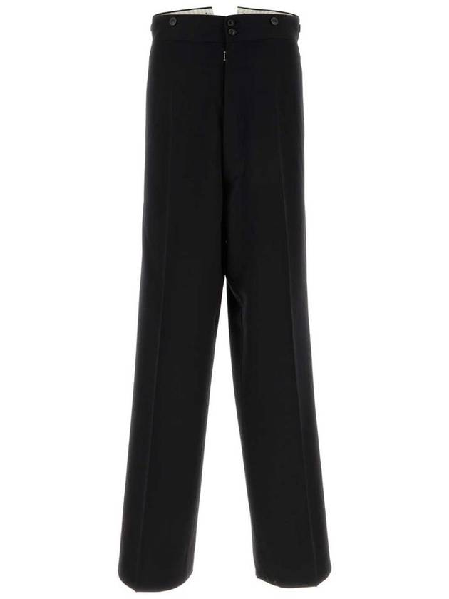 Barathea wool straight pants black - MAISON MARGIELA - BALAAN 6