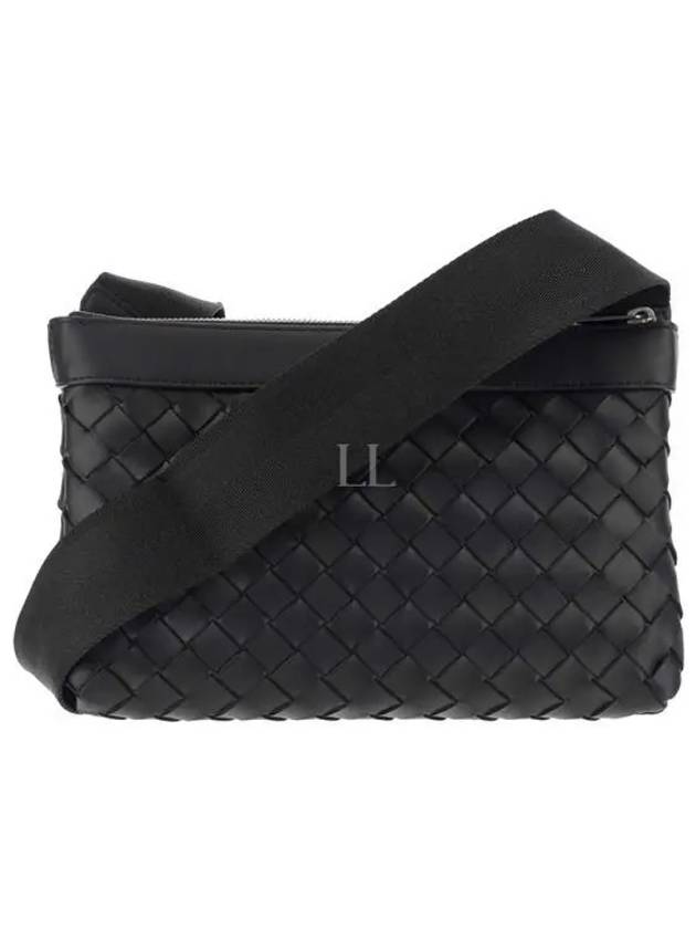 Intrecciato Classic Messenger Bag Black - BOTTEGA VENETA - BALAAN 2