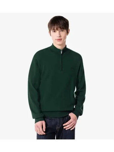 Men s Basic Half Zip Up Pullover Deep Green - LACOSTE - BALAAN 1