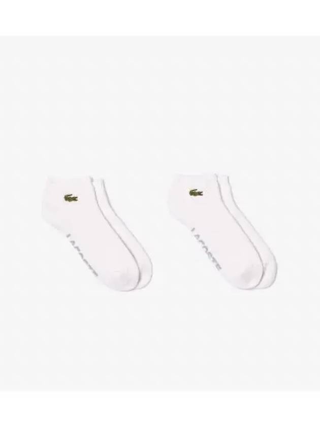 Men s 2 Pack Ankle Length Sports Socks White - LACOSTE - BALAAN 1