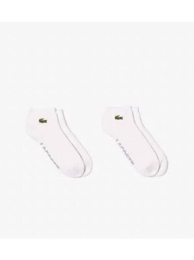 Men s 2 Pack Ankle Length Sports Socks White - LACOSTE - BALAAN 1