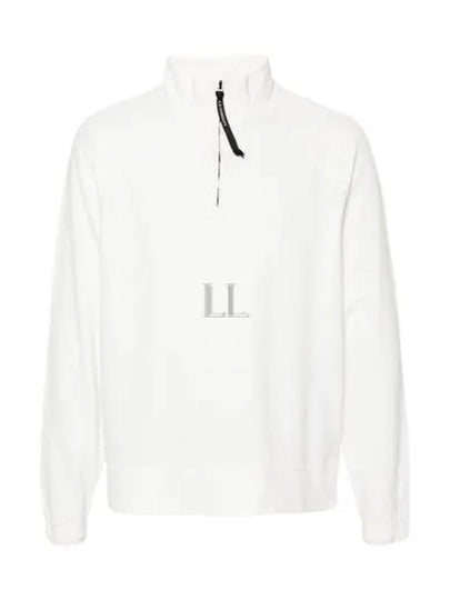 Light Fleece Half Zipped Sweatshirt White - CP COMPANY - BALAAN 2