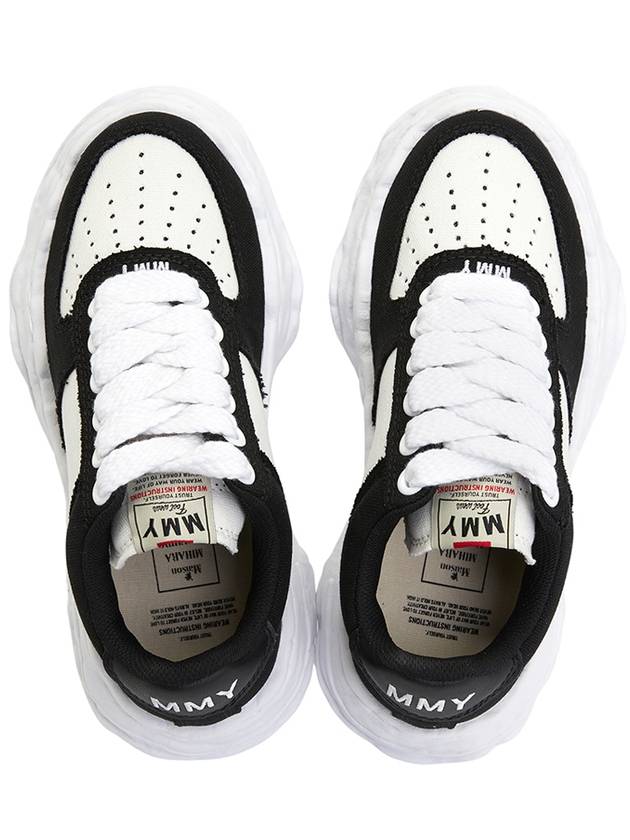 Wayne OG Sole Canvas Low Top Sneakers Black White - MAISON MIHARA YASUHIRO - BALAAN 3