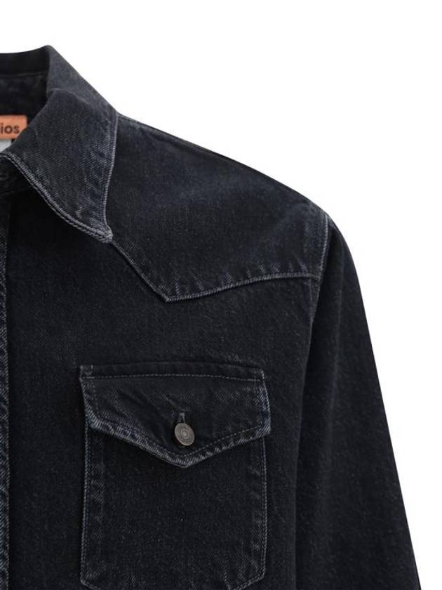 Karty Denim Long Sleeve Shirt Black - ACNE STUDIOS - BALAAN 4