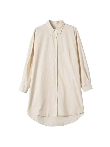 Women's Woven Short Shirt Dress Ivory - MAISON MARGIELA - BALAAN 1