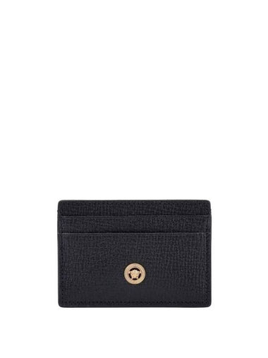 Medusa Leather Card Wallet Black - VERSACE - BALAAN 1