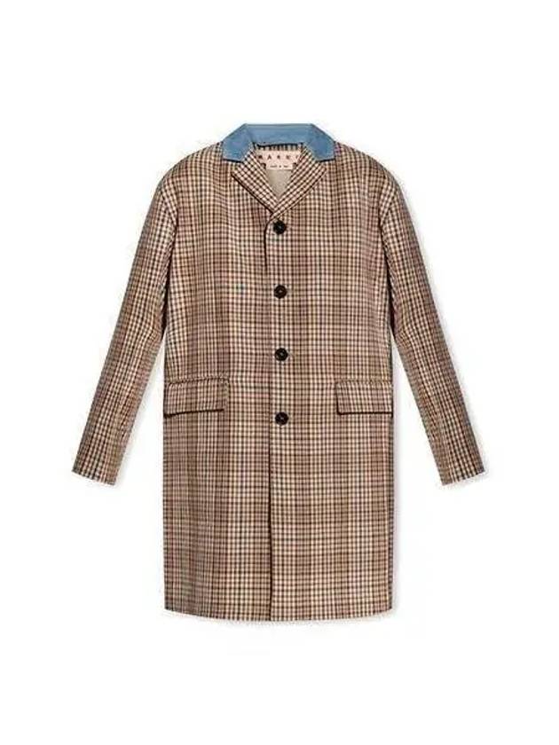 Women s Check Print Single Coat Multi SPMA0200NU UTW983 - MARNI - BALAAN 1