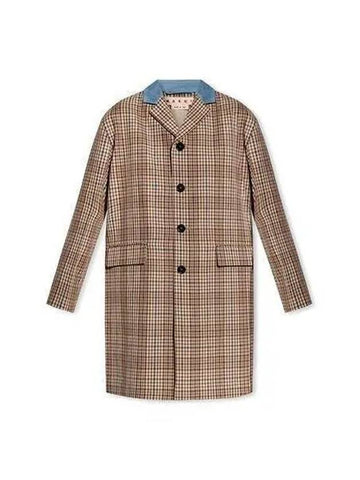 Women s Check Print Single Coat Multi SPMA0200NU UTW983 - MARNI - BALAAN 1