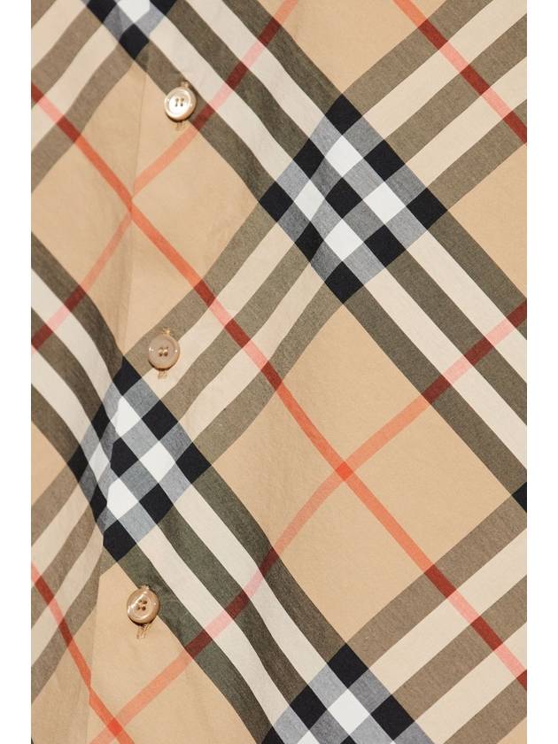 Burberry Checkered Shirt, Women's, Beige - BURBERRY - BALAAN 5