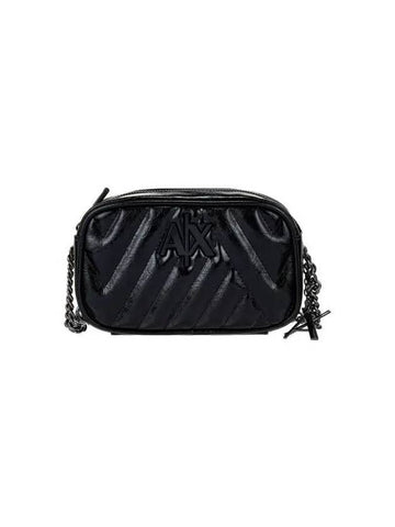 Women s Chevron Quilted Panel Camera Bag Black - ARMANI EXCHANGE - BALAAN 1