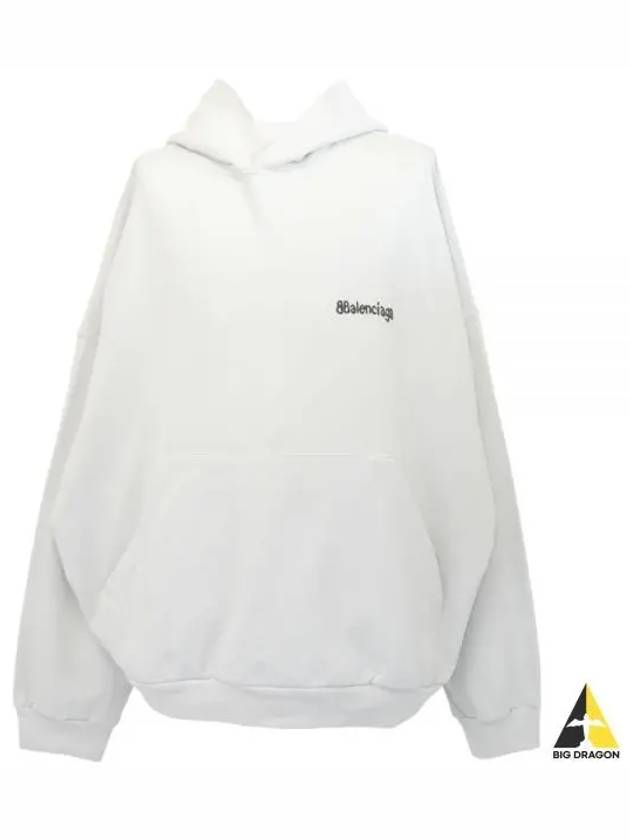 Logo Large Fit Hoodie White - BALENCIAGA - BALAAN 2