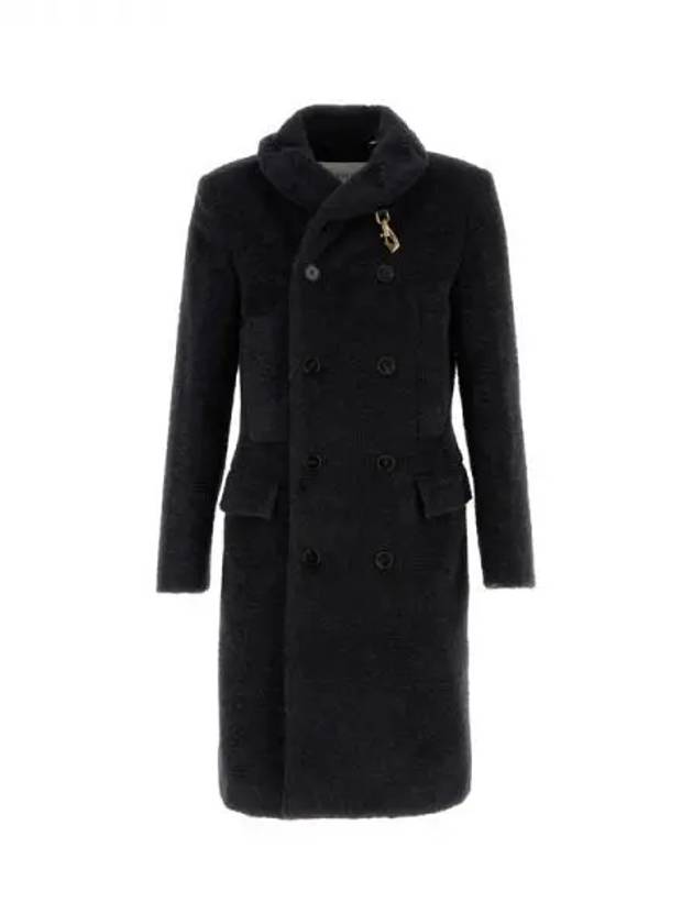 Buckle detail double wool blend coat - BURBERRY - BALAAN 1