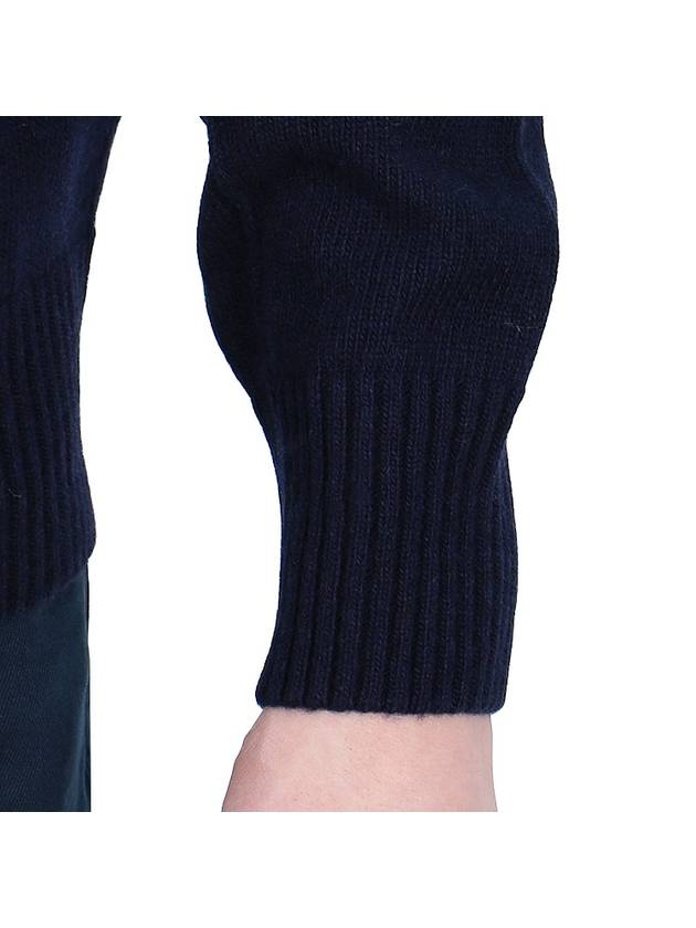 Lens Wappen Classic Crew Neck Wool Knit Top Navy - CP COMPANY - BALAAN 8