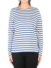 Minquiers Striped Long Sleeve T-Shirt Blue - SAINT JAMES - BALAAN 2