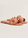 Oran Calfskin Sandals Granit Rose - HERMES - BALAAN 2