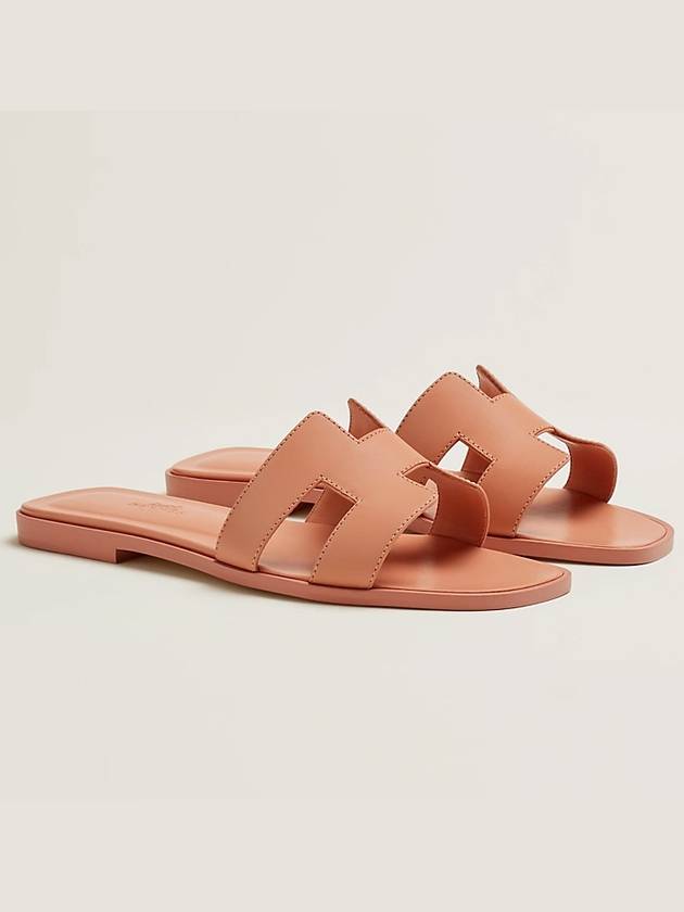 Oran Sandals Slippers Beige - HERMES - BALAAN.