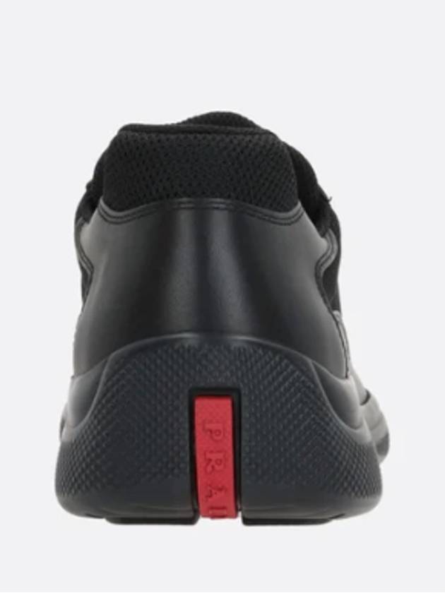 America's Cup Leather Low Top Sneakers Black - PRADA - BALAAN 4