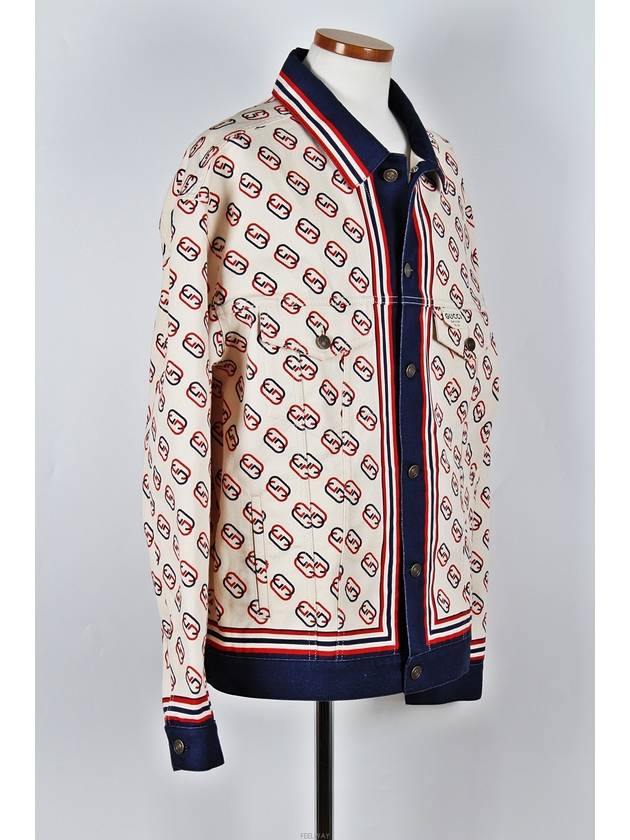 Logo Print Cotton Twill Jacket 52 - GUCCI - BALAAN 6