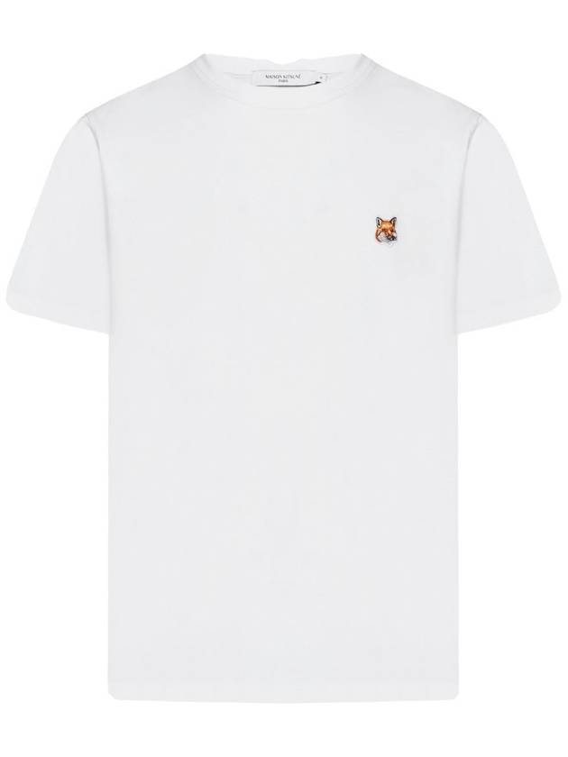 Fox Head Patch Classic Short Sleeve T-Shirt White - MAISON KITSUNE - BALAAN 4