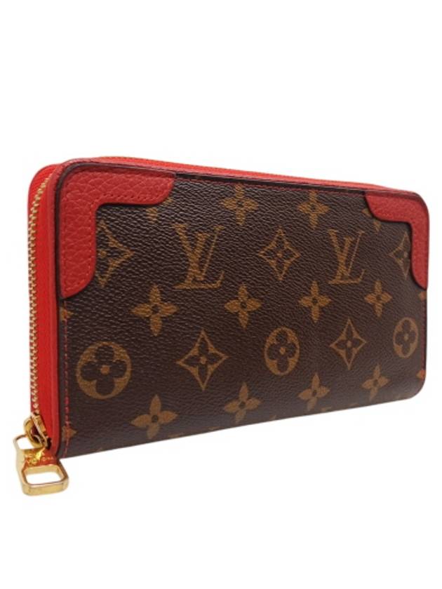 M61854 Monogram Canvas Cherry Leather Trim Retiro Wallet Long - LOUIS VUITTON - BALAAN 2